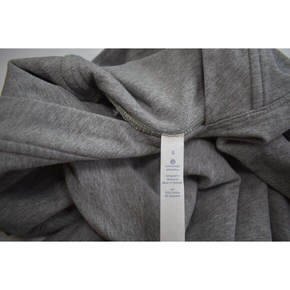 Lululemon Cut Above Hoodie Dark Heathered Gray Side Slit Activewear Womens 8 - Picture 4 of 6
